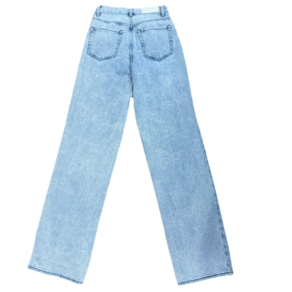Pacsun 90’s Boyfriend Jeans Butterfly Butterflies Size 26 Inseam 31” - Picture 6 of 7